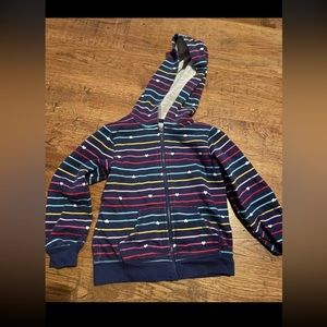 Hoodie girls full zip jacket 4T heart print